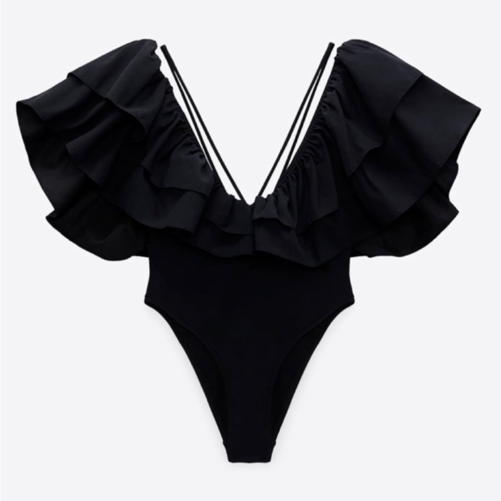 Womens Zara swimsuit. Brand New With tag. Size small. Black.
